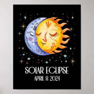 Poster Solar Eclipse 2024 Joli Solar Eclipse Enfants Garç