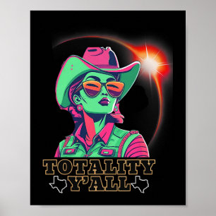 Poster Solar Eclipse 2024 Pour Texas 08 24 Totalité Y'all