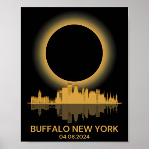 Poster Solar Eclipse Buffalo New York Souvenir Totalité