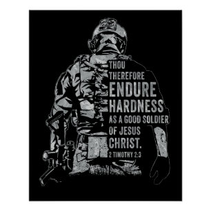 Poster Soldat de Jésus-Christ - Armée de la Foi chrétienn