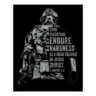 Poster Soldat de Jésus-Christ - Armée de la Foi chrétienn