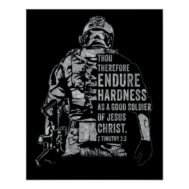 Poster Soldat de Jésus-Christ - Armée de la Foi chrétienn (Devant)