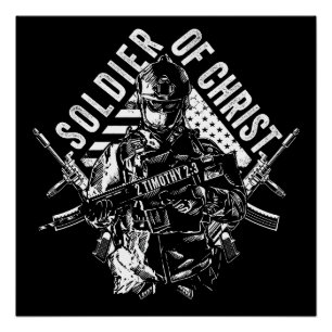 Poster Soldat de Jésus-Christ - Armée de la Foi chrétienn