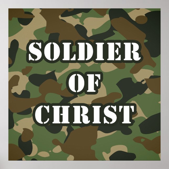 Poster Soldat de Jésus Christ Foi de l'Armée chrétienne (Devant)