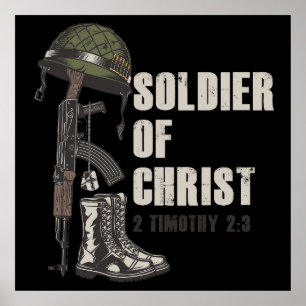 Poster Soldat de Jésus Christ Foi de l'Armée chrétienne
