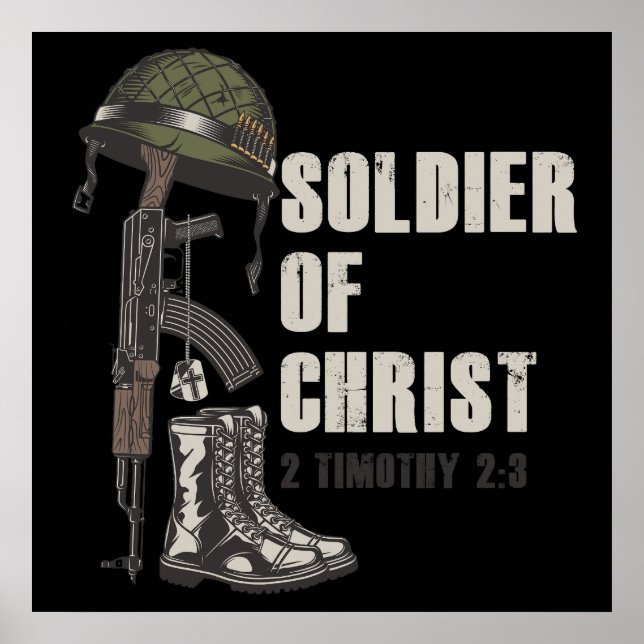 Poster Soldat de Jésus Christ Foi de l'Armée chrétienne (Devant)