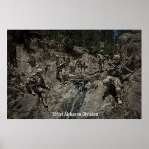 Poster Soldats américains de la 101e division aéroportée