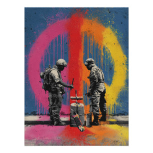 Poster Soldats de la paix - Rébellion de l'art de rue