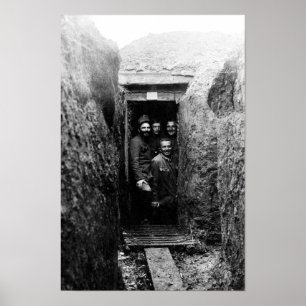 Poster Soldats De La Première Guerre Mondiale En Trench -