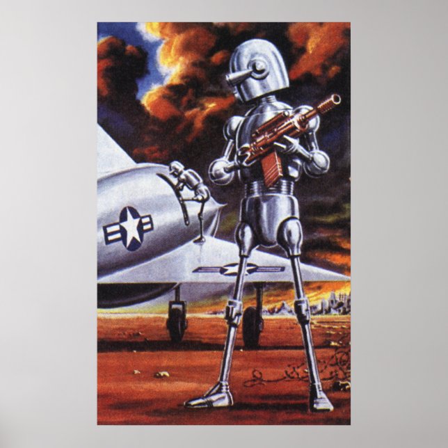 Poster Soldats de robots militaires de science-fiction vi (Devant)