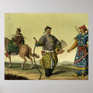 Poster Soldats des huit drapeaux mongols de la milice de 