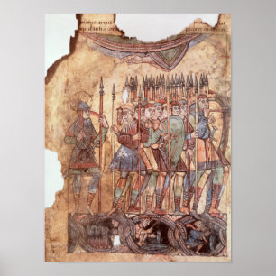 Poster Soldats d'infanterie dans les croisades