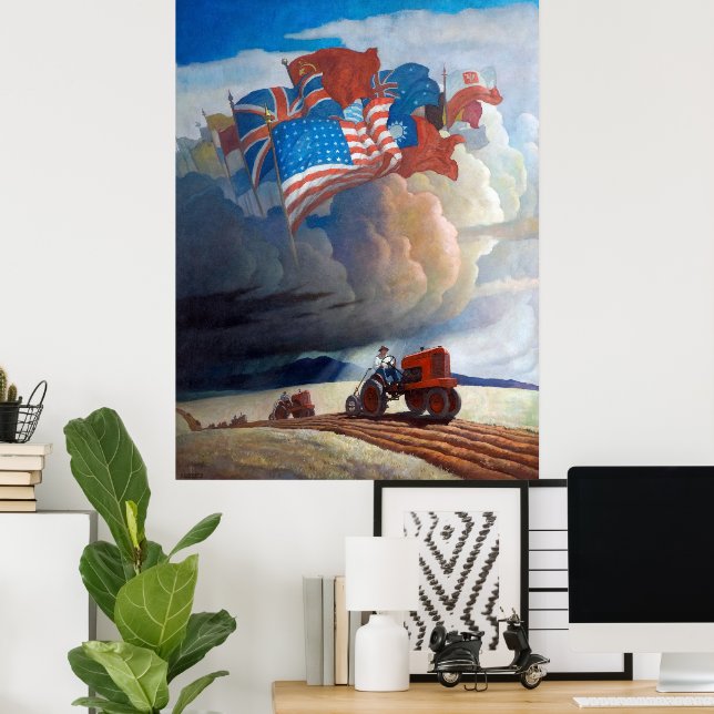 Poster Soldats du sol par Newell Convers Wyeth (Bureau à domicile)