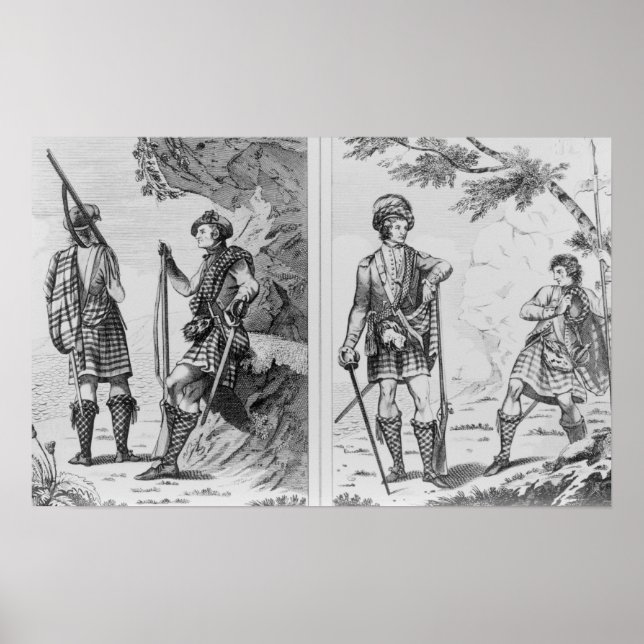 Poster Soldats écossais des Highlands et (Devant)