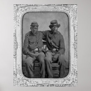 Poster Soldats noirs de guerre civile, 1860s