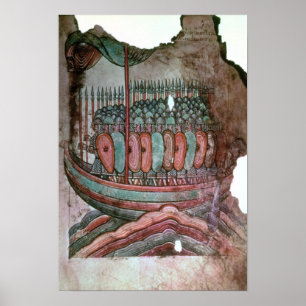 Poster Soldats normaliens traversant le chenal anglais