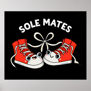 Poster Sole Mates Funny Chaussure Pun Dark BG
