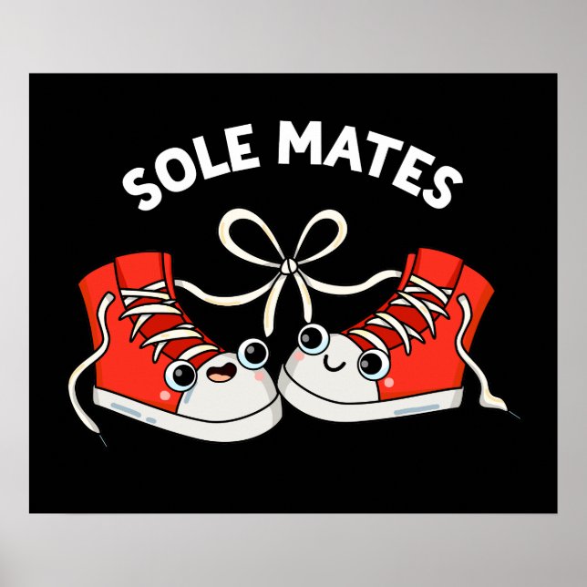 Poster Sole Mates Funny Chaussure Pun Dark BG (Devant)