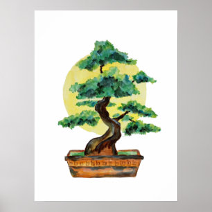 Poster Soleil de Bonsai Tree