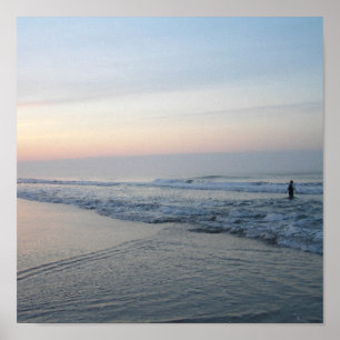 Poster Soleil de la plage de Caroline du Nord