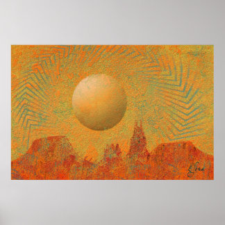 Poster Soleil désert