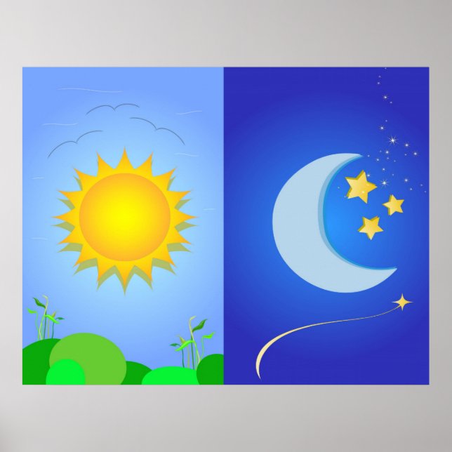Poster soleil et lune (Devant)