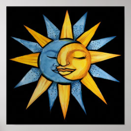 Poster Soleil et Lune