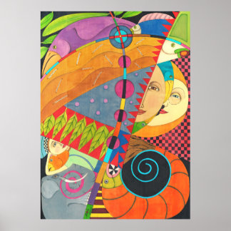 Poster Soleil et lune