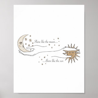 Poster Soleil et Lune