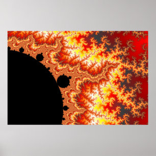 Poster Soleil flamboyant - Fractal