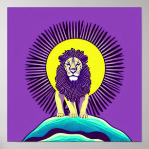 Poster Soleil Lion