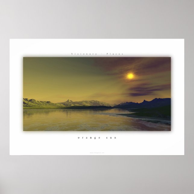 Poster soleil orange (Devant)