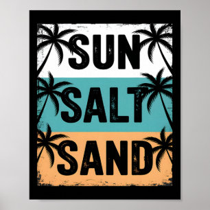 Poster Soleil Sel Sable Été Plage Ambiance Vacances Famil