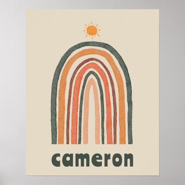 Poster Soleil sur un arc-en-ciel (Devant)