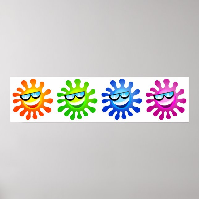 Poster Soleils cool (Devant)