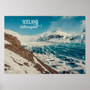 Poster Solheimajokull, Islande