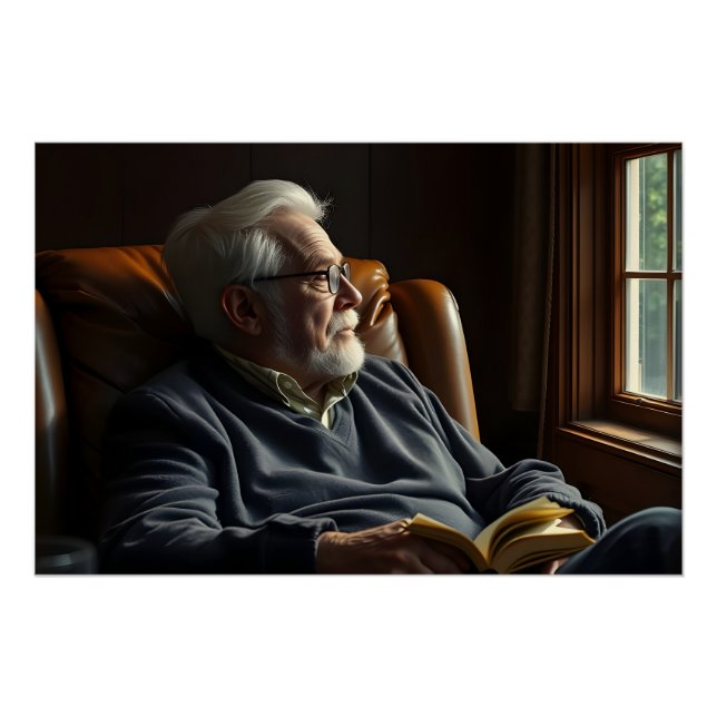 Poster Solitude des personnes âgées (Devant)