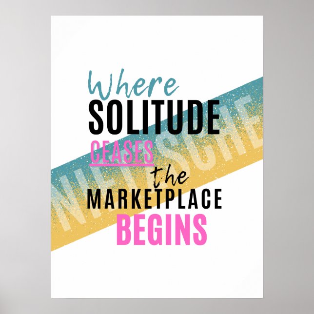 Poster Solitude et foule Introvert Nietzsche citation (Devant)