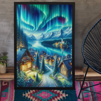 Poster Solitude Sérénité : Cabine au milieu des bois ench