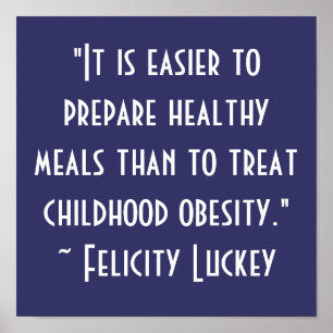 Poster Solutions d'obésité d'enfance