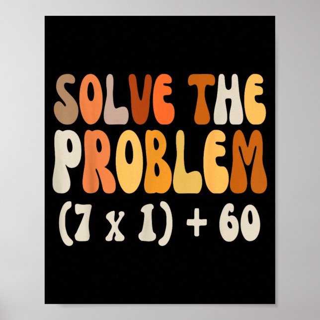 Poster Solve The Problem 67 Funny Math Meme Six Seven For (Devant)