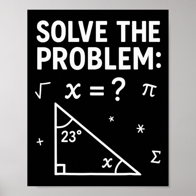 Poster Solve The Problem Do The Math 67 Meme Funny Teache (Devant)