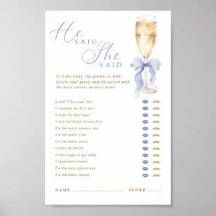 Poster Something Blue He Said She Said Numérique