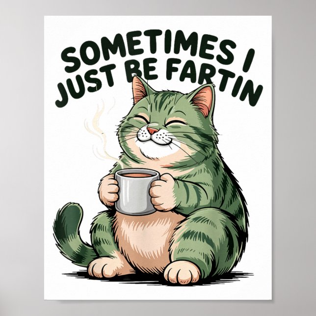 Poster Sometimes I Just Be Fartin' Frog Humor Men Woman  (Devant)