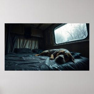 Poster Sommeil de chien RV rêveur