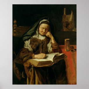 Poster Sommeil de dame âgée