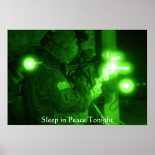 Poster Sommeil en paix ce soir militaire
