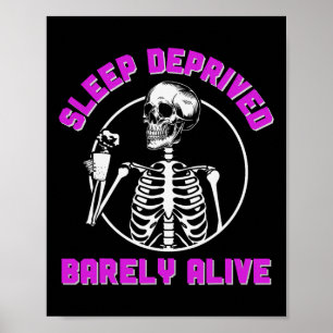 Poster Sommeil privé Rely Alive Squelette Halloween Femme