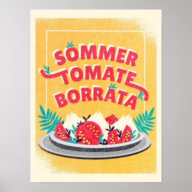 Poster Sommer Tomate Borratta (Devant)