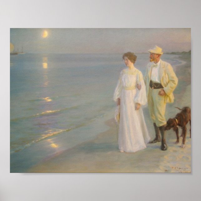 Poster Sommeraften ved Skagens Strand (Devant)